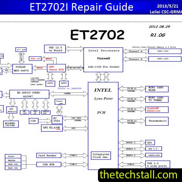 Asus EeeTop PC ET2702I Schematic Diagram