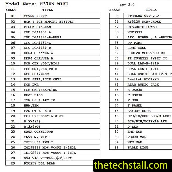 Gigabyte H370N WIFI Schematic Diagram