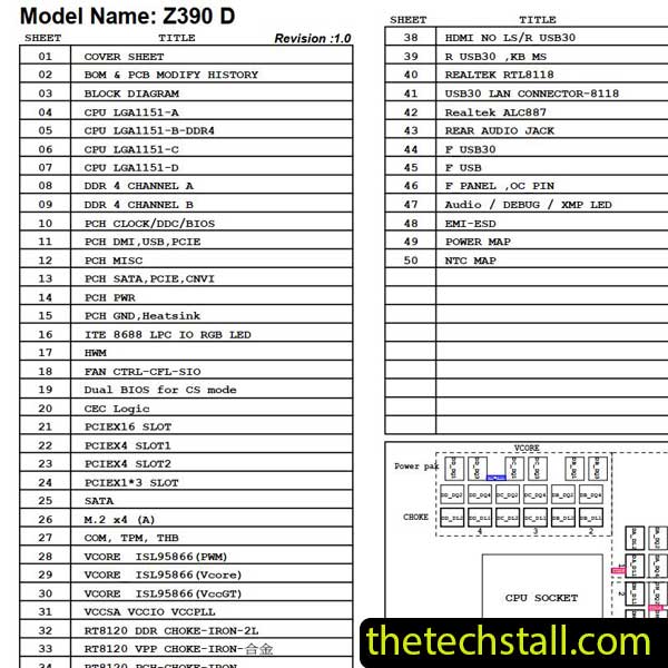 Gigabyte Z390 D Schematic Diagram