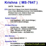 HP KRISHNA MS-7647 Schematic Diagram