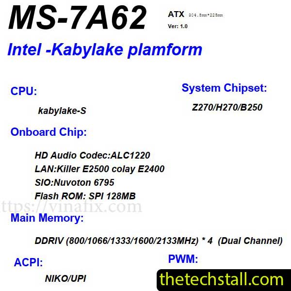 MSI Z270 GAMING M3 MS-7A62 Schematic Diagram