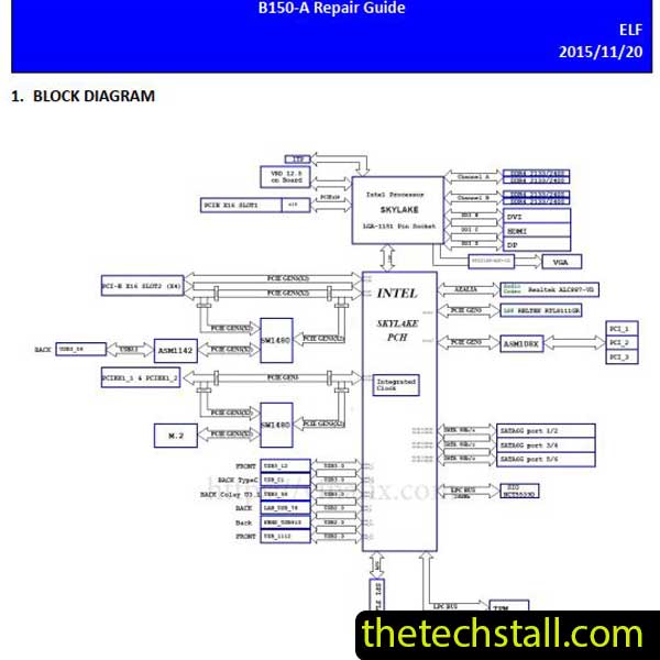 ASUS B150-A Schematic Diagram
