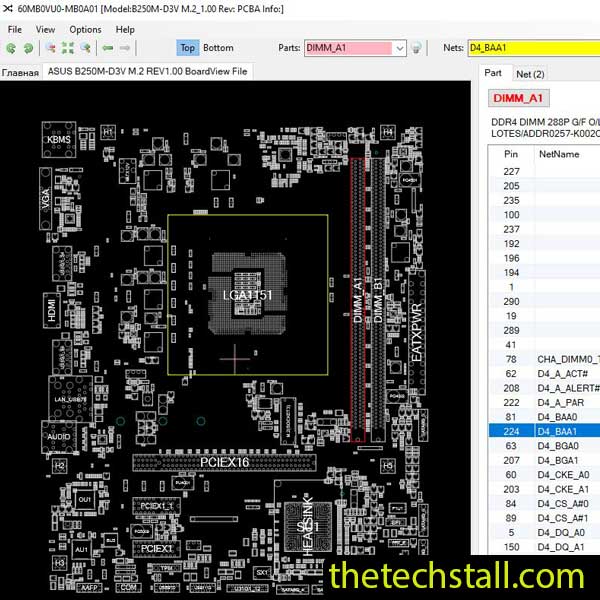 ASUS B250M-D3V M.2 BoardView File