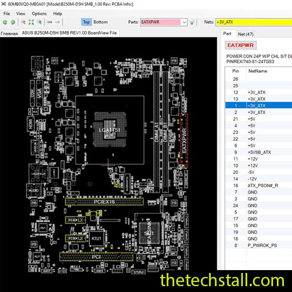 ASUS B250M-D5H SMB BoardView File