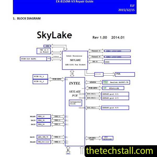 ASUS EX-B150M V3 Schematic Diagram