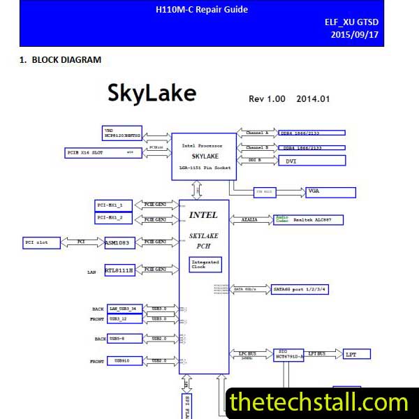 ASUS H110M-C Schematic Diagram