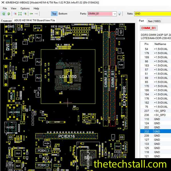 ASUS H81M-K TW BoardView File