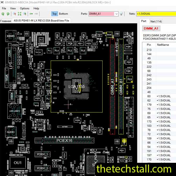 ASUS P8H61-M LX BoardView File