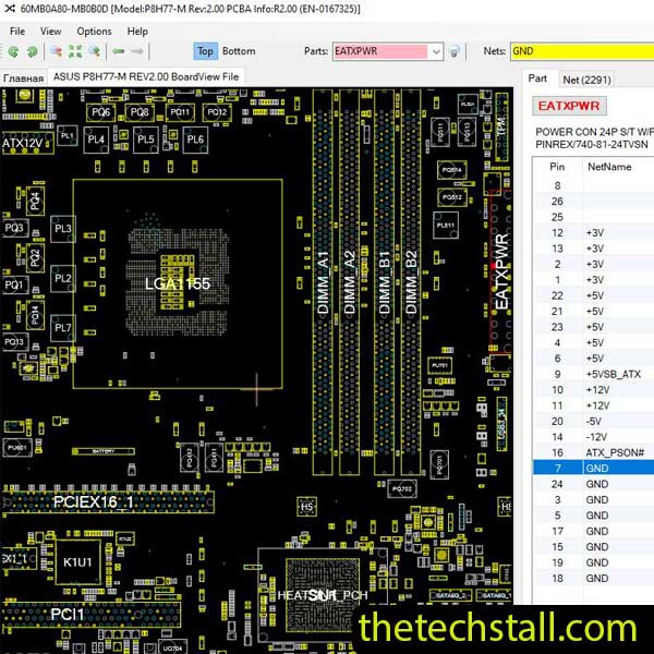 ASUS P8H77-M BoardView File