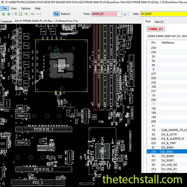 ASUS PRIME B460-PLUS BoardView File
