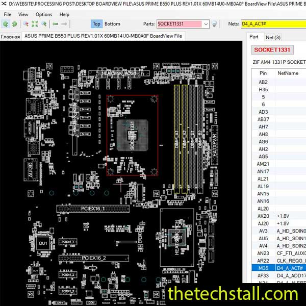ASUS PRIME B550 PLUS REV1.01X 60MB14U0-MB0A0F BoardView File