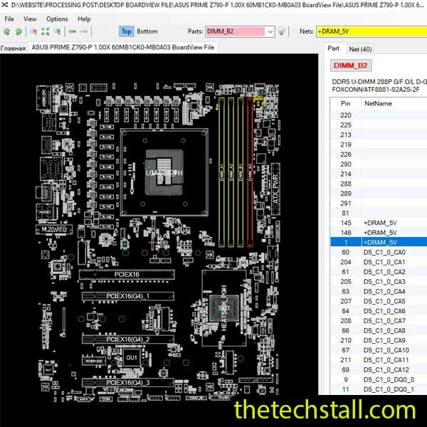 ASUS PRIME Z790-P 1.00X 60MB1CK0-MB0A03 BoardView File