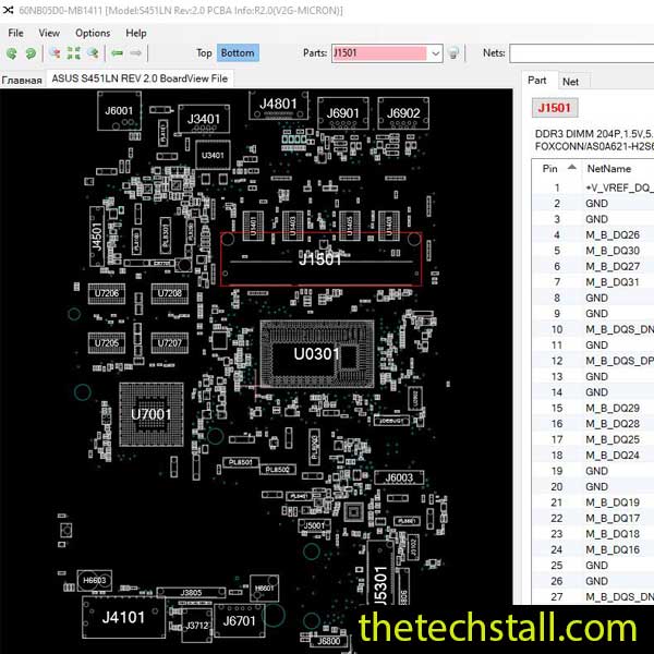 ASUS S451LN BoardView File