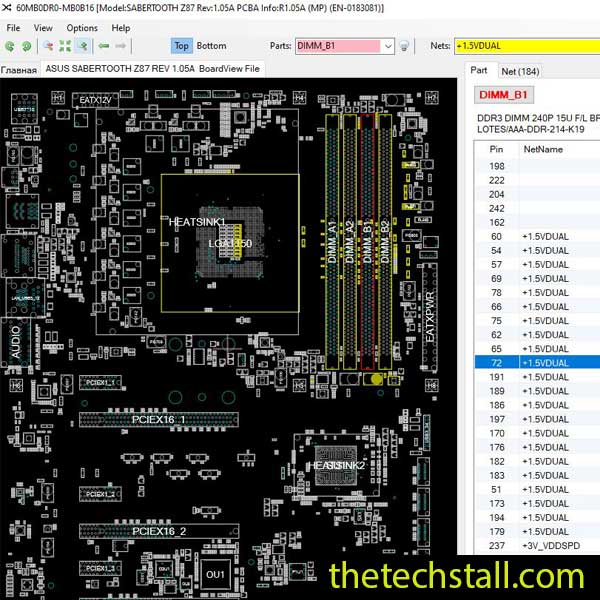 ASUS SABERTOOTH Z87 BoardView File