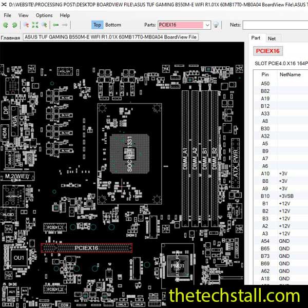 ASUS TUF GAMING B550M-E WIFI R1.01X 60MB17T0-MB0A04 BoardView File