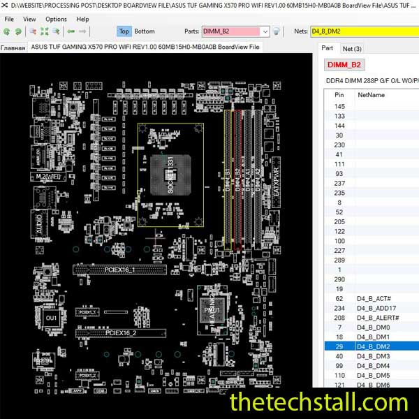 ASUS TUF GAMING X570 PRO WIFI REV1.00 60MB15H0-MB0A0B BoardView File