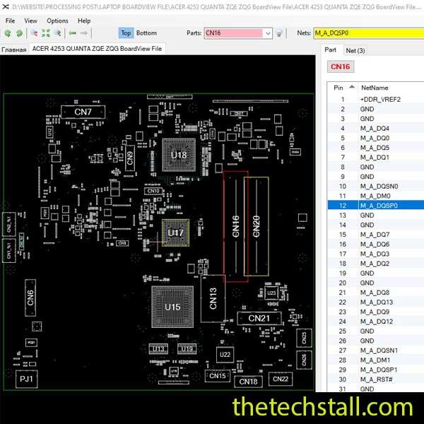 Acer Aspire 4253 QUANTA ZQE/ZQG BoardView File