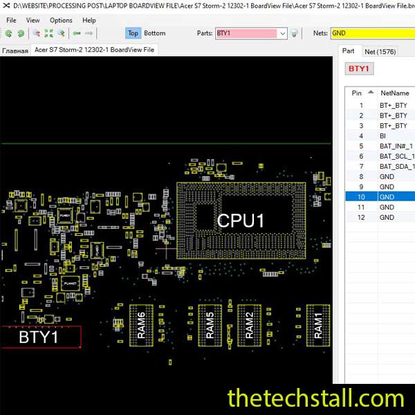 Acer S7 Storm-2 12302-1 BoardView File