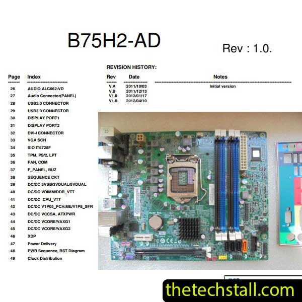 Acer X4620G B75H2-AD Schematic Diagram