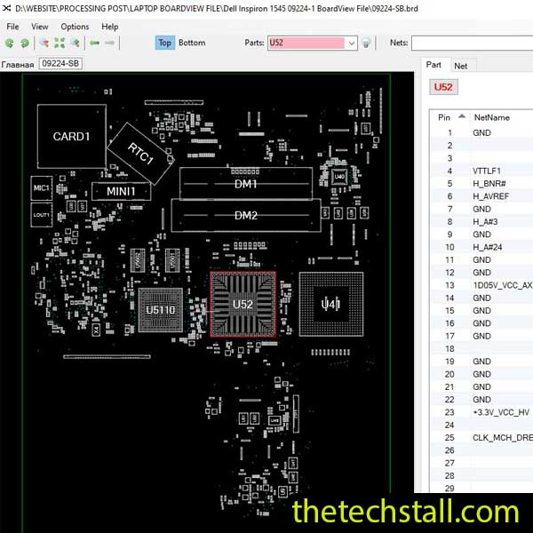 Dell Inspiron 1545 09224-1 BoardView File