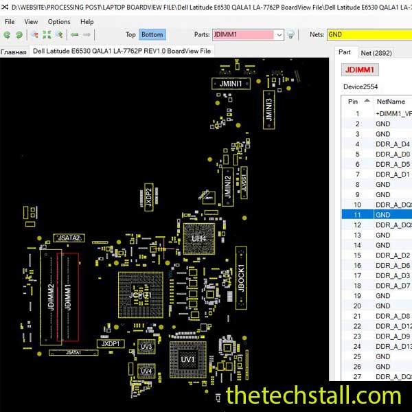 Dell Latitude E6530 QALA1 LA-7762P BoardView File