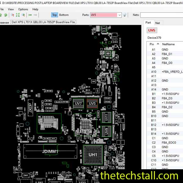 Dell XPS L701X QBL00 LA-7852P BoardView File