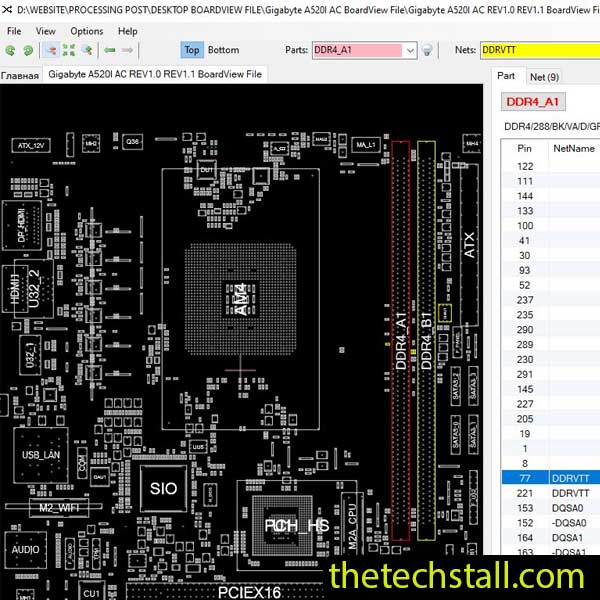 Gigabyte A520I AC BoardView File