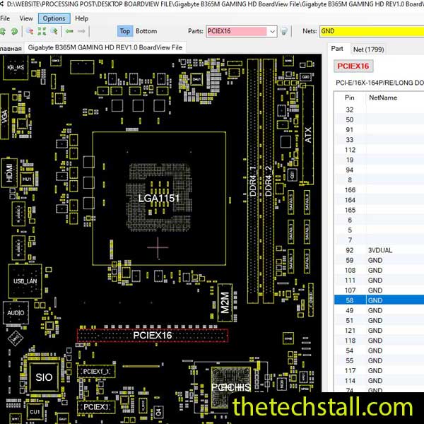 Gigabyte B365M GAMING HD BoardView File