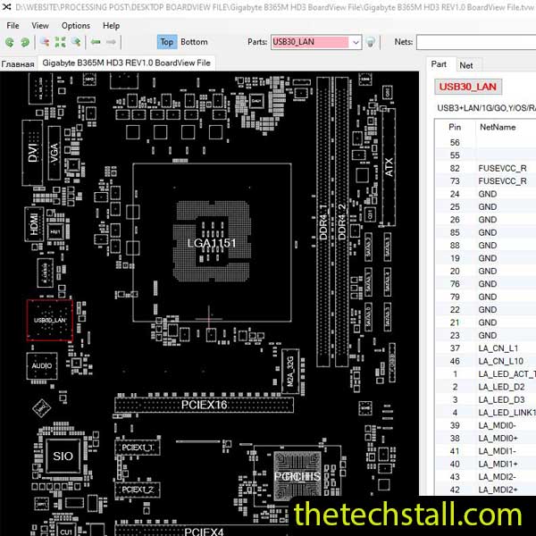 Gigabyte B365M HD3 BoardView File
