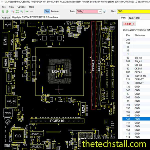 Gigabyte B365M POWER Boardview File