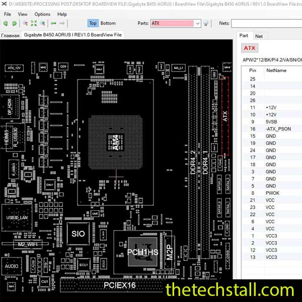 Gigabyte B450 AORUS I BoardView File