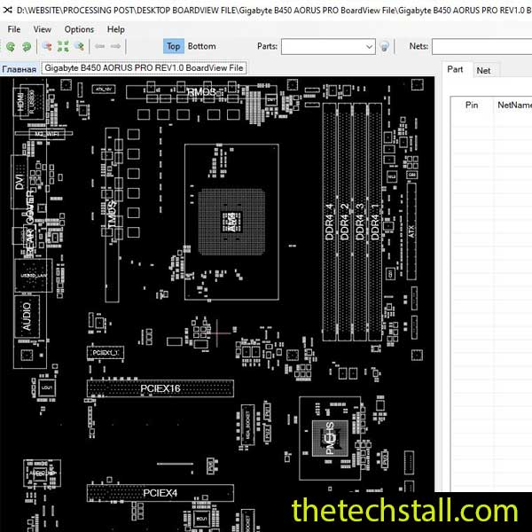 Gigabyte B450 AORUS PRO BoardView File