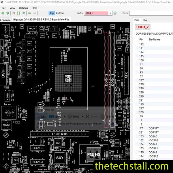 Gigabyte GA-A320M-DS2 BoardView File
