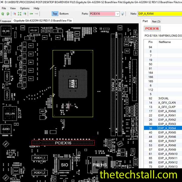 Gigabyte GA-A320M-S2 BoardView File