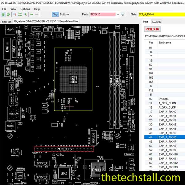 Gigabyte GA-A320M-S2H V2 BoardView File
