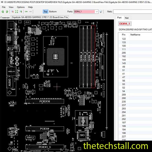 Gigabyte GA-AB350-GAMING 3 BoardView File