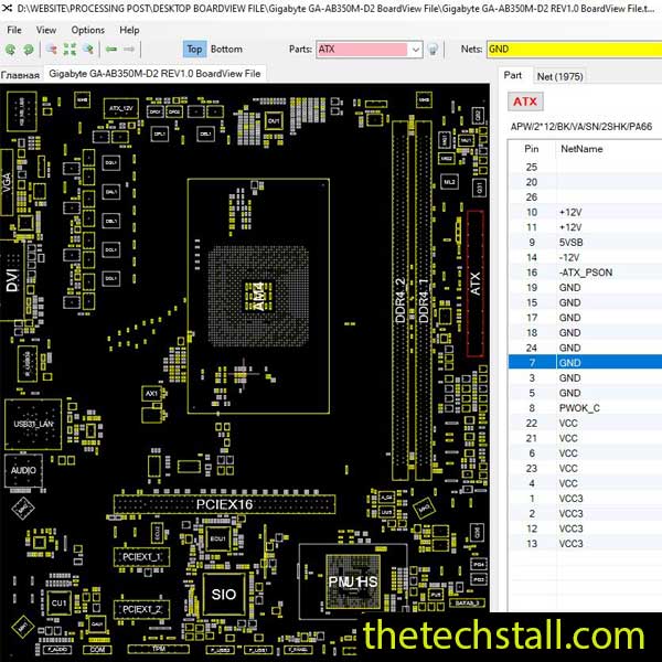 Gigabyte GA-AB350M-D2 BoardView File