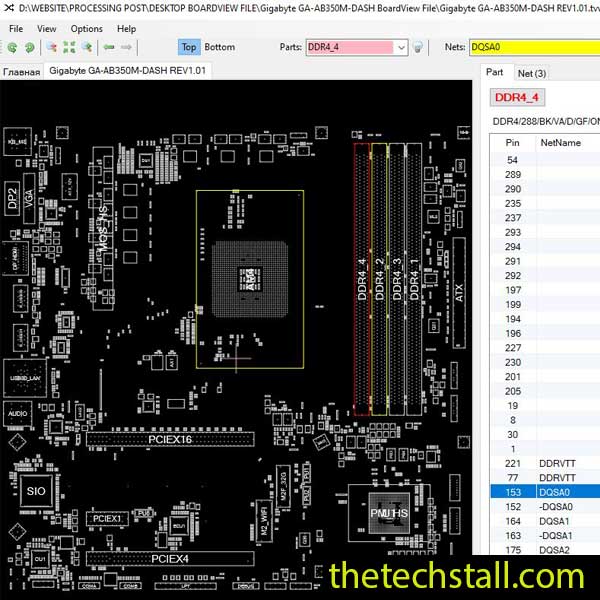 Gigabyte GA-AB350M-DASH BoardView File