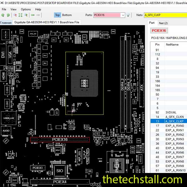 Gigabyte GA-AB350M-HD3 BoardView File