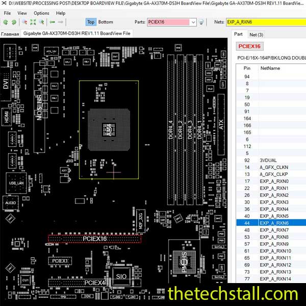 Gigabyte GA-AX370M-DS3H BoardView File