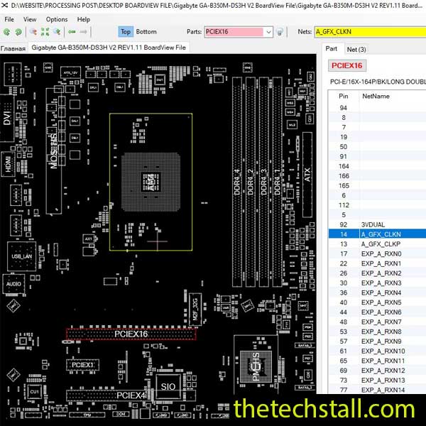 Gigabyte GA-B350M-DS3H V2 BoardView File