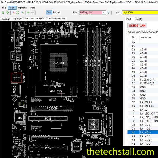Gigabyte GA-H170-D3H BoardView File
