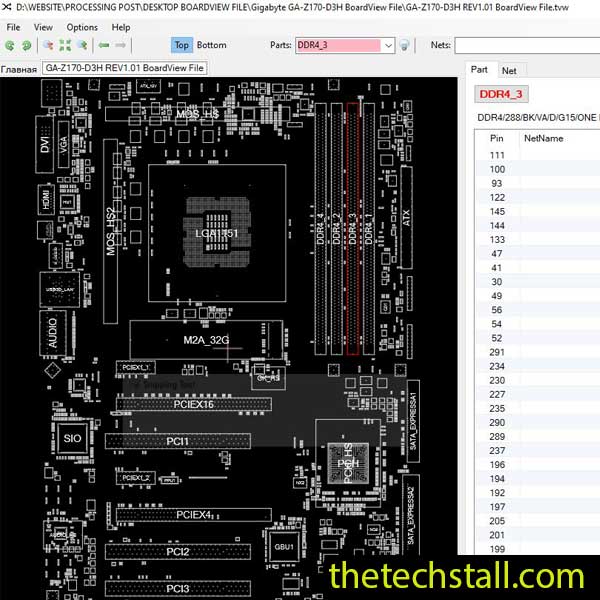 Gigabyte GA-Z170-D3H BoardView File
