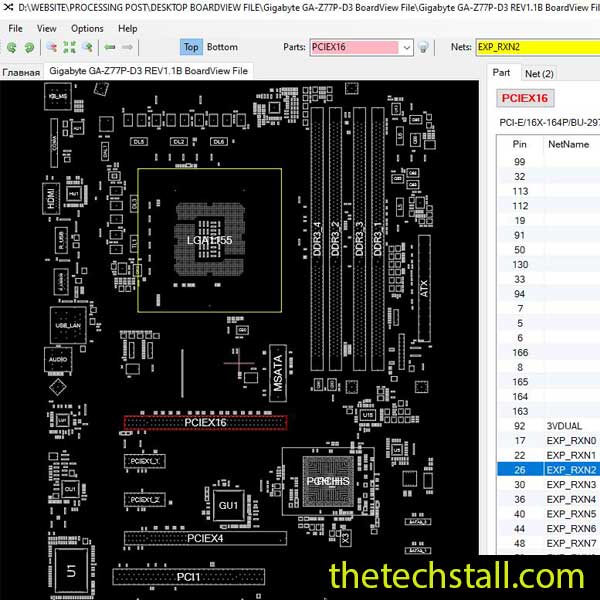 Gigabyte GA-Z77P-D3 BoardView File