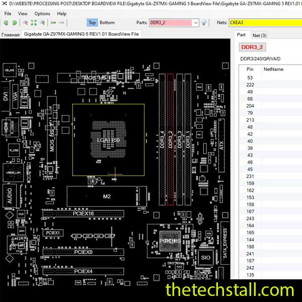 Gigabyte GA-Z97MX-GAMING 5 BoardView File