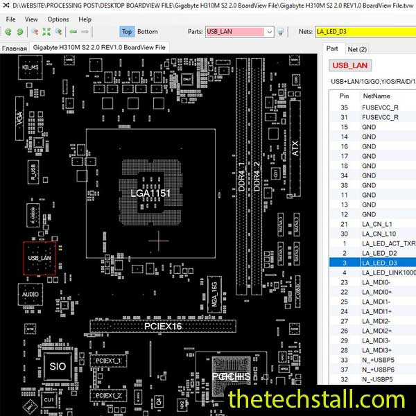 Gigabyte H310M S2 2.0 BoardView File