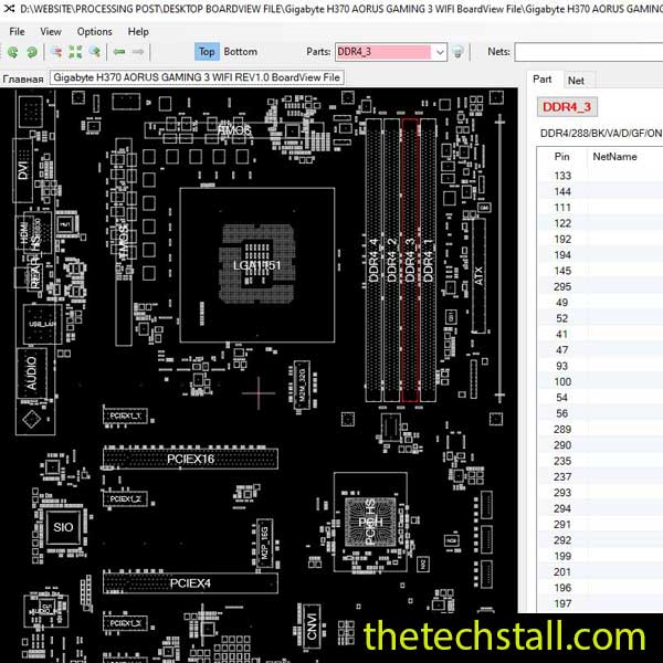 Gigabyte H370 AORUS GAMING 3 WIFI BoardView File