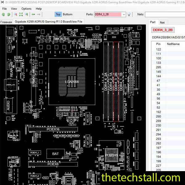 Gigabyte X299 AORUS Gaming BoardView File