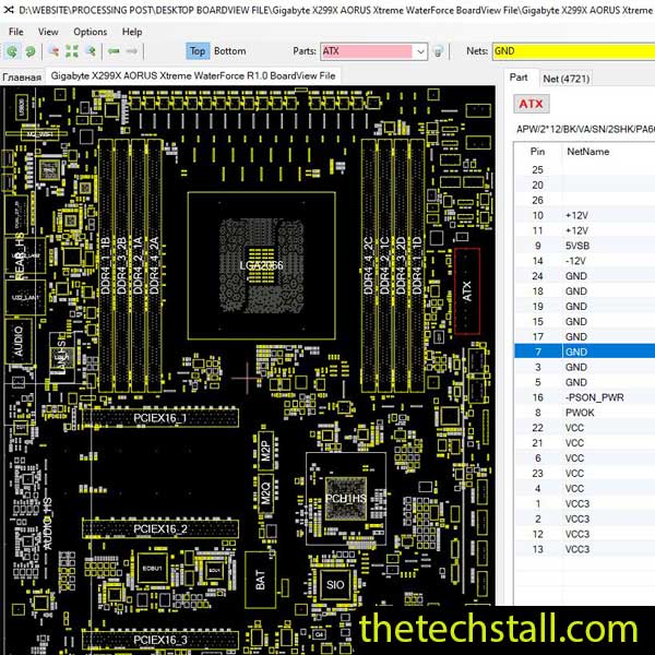 Gigabyte X299X AORUS Xtreme WaterForce BoardView File