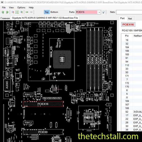 Gigabyte X470 AORUS GAMING 5 WIFI BoardView File